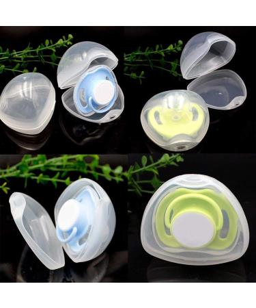 5Pcs Transparent Pacifier Case Holder - BPA-Free Dummy Case for Travel & Home | Durable Nipple Shield Box - Buy Online on SooperMarket.com