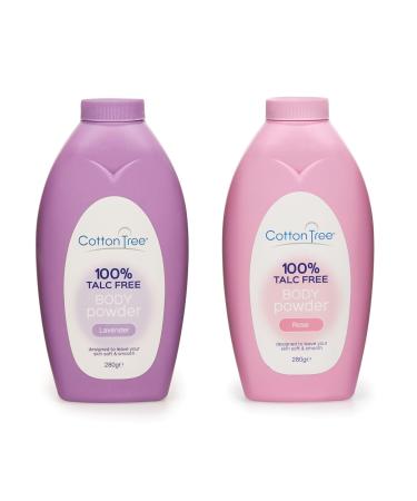 Body Powder 100% Talc Free Leaves Your Skin Soft and Smooth Rose (280g) and Lavender (280g) Combo Pack