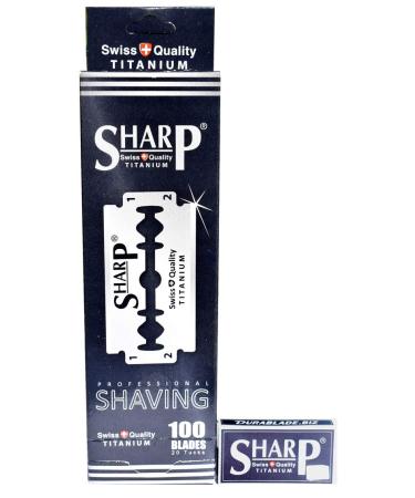 Sharp Titanium Double Edge Razor Blades Pack of 100