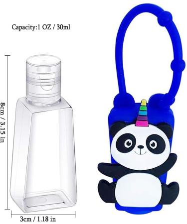 Ulife Mall Portable Children Travel Bottles Set - 6x30ml Refillable Empty Containers for Hand Sanitizer & Soap - Back to School Panda Design - Buy Online on SooperMarket.com