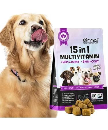 15 in 1 Multivitamin with Glucosamin and Probiotic Soft Chews (2 Packs) for Dogs. Multivitamin for Hip Joint Skin Coat Gut Health and Immune System with Duck Flavour for All Dogs (120 Chews). - Buy Online on SooperMarket.com