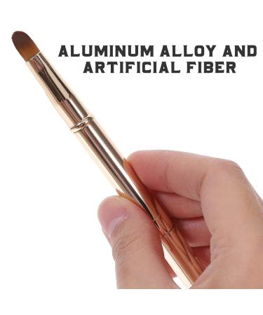 Double Ended Lipstick Brush - Premium Lip Makeup Tool | Lip Balm & Lip Mask Applicator | Golden Cosmetic Brush for Flawless Lips | Enhance Your Beauty Routine - Buy Online on SooperMarket.com