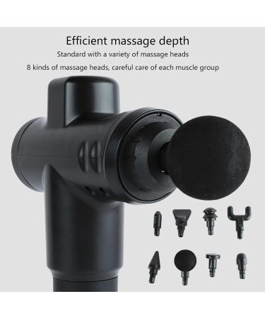 High-Frequency Black Body Massager with 8 Silicone Heads - Deep Tissue Relief for Sore Muscles - International Shipping Available - Buy Online on SooperMarket.com