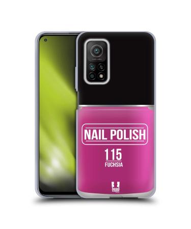 Head Case Designs Fuchsia Nail Polish Soft Gel Case Compatible With Xiaomi Mi 10T 5G Xiaomi Mi 10T 5G Fuchsia