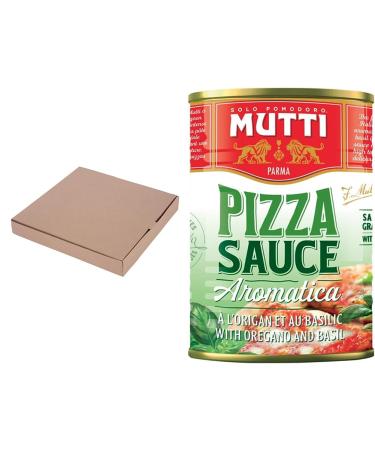 Fiesta DC725 Kraft Pizza Box 14%22 (Pack of 50) & Mutti Pizza Sauce Aromatica Pizza Sauce 400g (Pack of 12) 14 Inch + SAUCE MU084