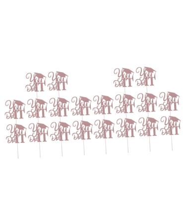 Warmhm 20 Pcs 2021 Graduation Cake Arrangement Cover Rose Goldx2pcs 13x13.5cmx2pcs