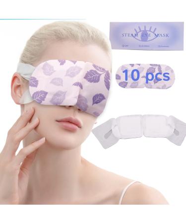 Steam Eye Mask Eye Mask Heated Eye Mask Soothing Headache Migraine Self-Heating Eye Mask for Relieve Eyestrain Dark Circles and Puffiness Tired Eyes (10 Packs)