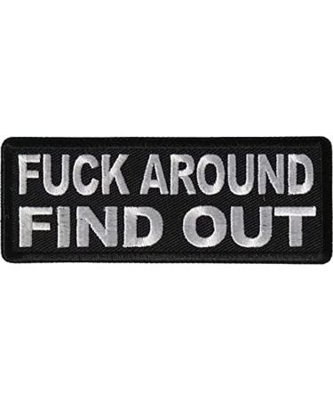 Fuck Around Find Out Patch,Embroidered Patch Morale Patch Tactical Combat Bagde Military Hook Morale Patch Tactical Military Morale Patch Set Hook/Loop 4" x 1.5"