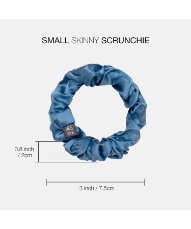 Buy Basic Sense Pure Mulberry Silk Hair Scrunchies - Small Pack of 3 for Women & Girls - Blue Assortment - Buy Online on SooperMarket.com