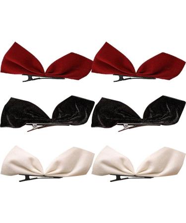 3pairs Bow Hair Clips Hair Slides Bowknot Head Clip Bows Hairpin for Women Hair Barrettes Scrunchies Accessories One Size