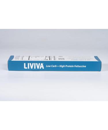 LIVIVA Low Carb High Protein KETO Fettuccine Pasta - 27g of Protein 8g Net Carbs Diabetic-Friendly - Made with Pea Protein Mulberry Leaf and Konjac (Pack of 4) Pack of 4 - Fettuccine 225g (Pack of 4) - Buy Online on SooperMarket.com
