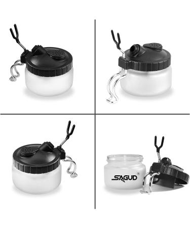 SAGUD Airbrush Cleaning Pot Kit with Strong Glass Bottles & Holder Station - Buy Online on SooperMarket.com