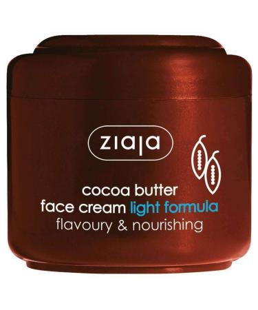 Ziaja Cocoa Butter Light Formula Face Cream - 50 ml Face Cream Light 100 ml (1 pack)