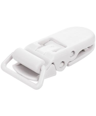 Evarbuild 10Pcs Baby T-Shape Plastic Pacifier Clips - Soother Dummy Holders in White | International Shipping Available - Buy Online on SooperMarket.com