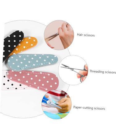 NOLITOY Embroidery Scissors with PU Leather Cover - Small Sewing Scissors & Protector | Safety Scissors for Crafting - Buy Online on SooperMarket.com