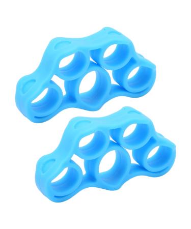 Finger Strength Trainer Enhance Finger Grip Finger Movement Hand Bands Portable 2pcs High Flexibility for Elderly for Recovery (Light Blue 6.6LB)