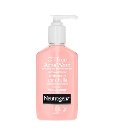 Neutrogena Oil-Free Acne Wash Facial Cleanser Pink Grapefruit 6 Ounce