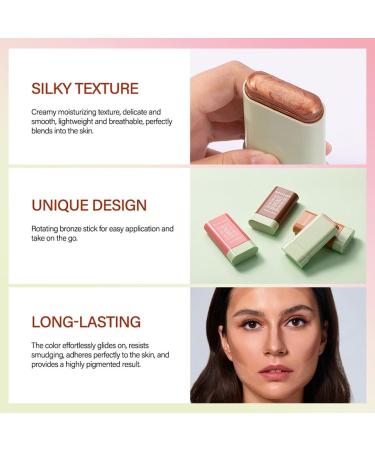 Multi-Use Tasted Moisture Bronze Stick | Soft Cream Blush Contour & Highlighter | Beach Glow Makeup Stick for All Skin Types - Buy Online on SooperMarket.com
