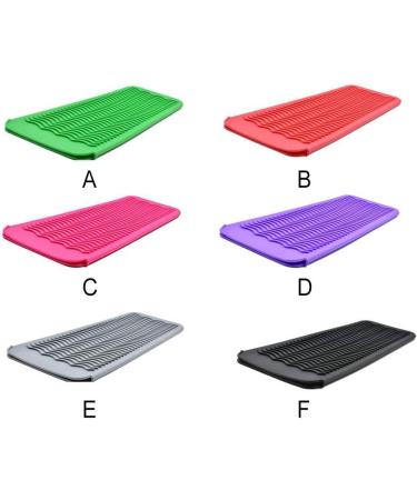 Dajidafu Heat Resistant Pad Travel Easy Storage Wave Texture Skid-proof Design Flat Iron Holder Perfect Giftfor Straightener No.1 - Buy Online on SooperMarket.com