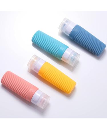 Travel Bottles Set - 4 Pack 90ml BPA-Free Silicone - Reusable & Leak-Proof - Perfect for International Shipping - Buy Online on SooperMarket.com