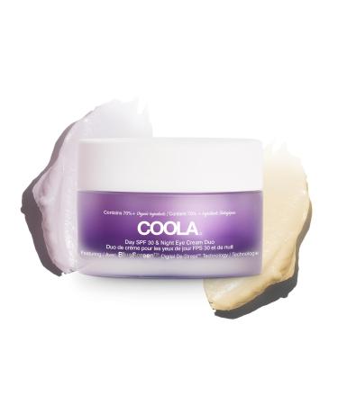 Coola Day SPF 30 & Night Eye Cream Duo 70%+ Organic Sunscreen with Broad Spectrum UVA/UVB Protection 24ml
