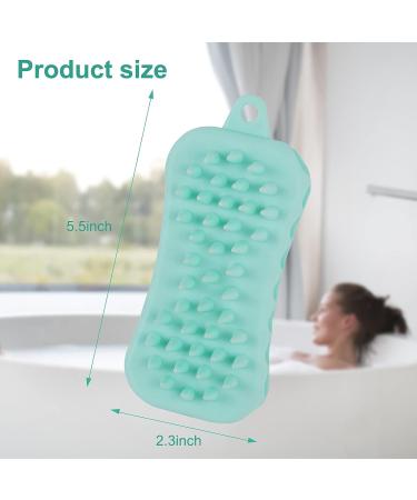 Soft Silicone Body Scrubber Shower Brush - Double-Sided Massage Bath Brush for All Skin Types - Buy Online on SooperMarket.com