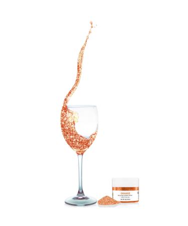 Lux Life Edible Glitter - Food Grade Edible Glitter Dust - Edible Dust Sprinkles for Cake Decorating, Cupcakes, Cake Pops, Drinks and Desserts - Edible Dusting Powder Adds Bright and Glittery Sheen (Orange)