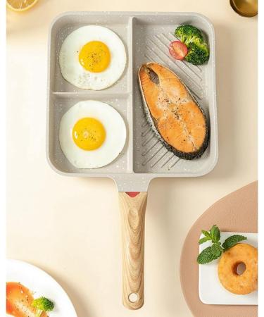 Lukasz Durable Versatile Frying Pan for Fried Eggs 3 in 1 Steak Lunch Frying Pan Cooking Utensils - Buy Online on SooperMarket.com