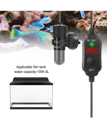 MiOYOOW Adjustable Aquarium Heater 10W/20W/30W with Digital Display for Small Turtle Tanks - Best Heater for Aquariums Under 8L - Buy Online on SooperMarket.com
