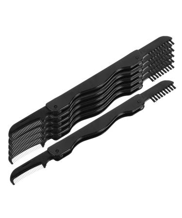 NOLITOY 6pcs Flodable Eyebrow Eyelash Brush 2 Head Eyelash Comb Mascara Applicator Makeup Grooming Tool Folding Brow Comb Eyelash Separator
