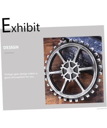 Cabilock 1pc Gear Ornaments Office Decore Wall Gear Wheel Art Wall Decoration Vintage Gear Wall Art Wooden 24X24CM - Buy Online on SooperMarket.com