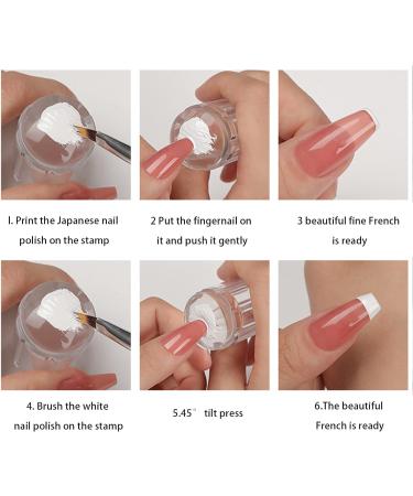 3-Piece Nail Art Stamper Kit - Clear Silicone Nail Stamp Set for French Manicure & Designs - Buy Online on SooperMarket.com