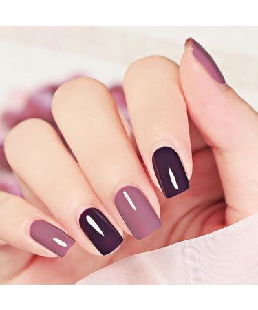 Purple Nail Polish 2 in 1 Quick Dry & Long Lasting Nail Varnish Water Based Breathable Natural Nail Polish No Need Baking Pearl Nail Polish Nail Paint for DIY Nail Art Violet - Buy Online on SooperMarket.com