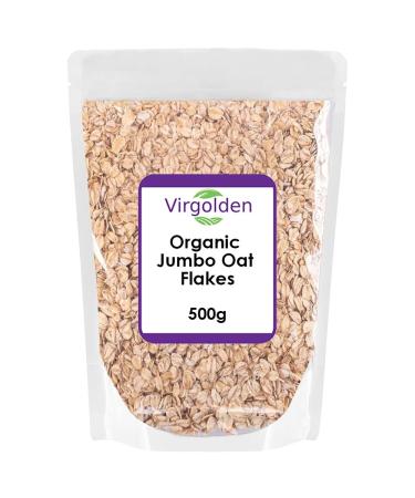 Organic Jumbo Oat Flakes 500g by Virgolden Organic