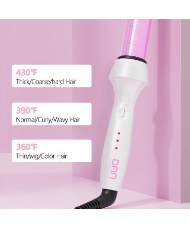 DAN Technology 1-Inch Curling Wand - Adjustable Temperature Tourmaline Ceramic Dual Voltage & 60 min Auto Shut Off for Natural Curls & Long-lasting Hairstyles - Buy Online on SooperMarket.com