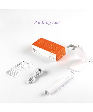 Denabuty Portable UV LED Nail Lamp with Stand - Rechargeable Cordless Nail Dryer for Gel Nails - 2 Timers for Fast Drying - White - Buy Online on SooperMarket.com
