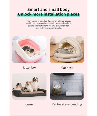 Roseflower Cat Litter Deodorizer | Intelligent Odor Eliminator & Air Purifier for Litter Boxes Kitchens & Bathrooms - #1 Choice for Pets - Buy Online on SooperMarket.com