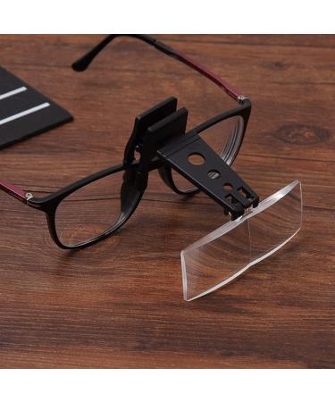 VENEKA 1 Set 1.5X/2.5X/3.5X Magnifying Glass Optical Instruments Folding Clip on Eyeglass Loupe with 3 Acrylic Lens 85x30mm - Buy Online on SooperMarket.com