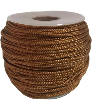 Y-Axis 60 Yards 2.0mm Light Brown Braided Nylon Lift Shade Cord with 6 Brown Wood Cord Knobs - Bronze Color + Soft Tape - Buy Online on SooperMarket.com
