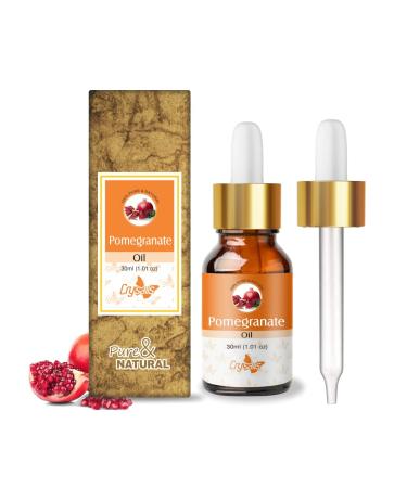 Crysalis Pomegranate (Punica Granatum) Oil |100% Pure & Natural Undiluted Carrier Oil Organic Standard| For Sensitive Skin & Revitalizing Dull Skin - Use On Skin And Hair| 30Ml With Dropper