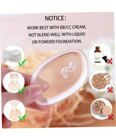Makeup Sponge Silicone Makeup Puff Leaf Shape Beauty Sponge Blender Silicone Clear Gel Makeup Puff for Refined Cream Random Color - Buy Online on SooperMarket.com