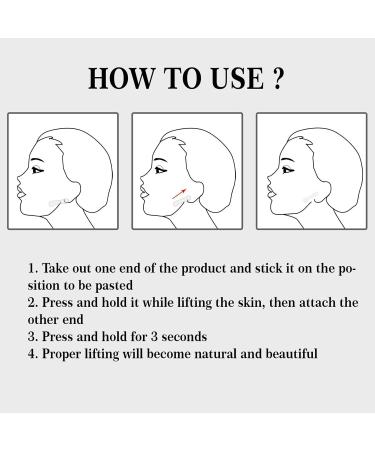 100PCS Invisible Face Tape - Waterproof Facial Lifting Tape for Wrinkles Removal & Double Chin Achieve a Slim & Firm Face - Buy Online on SooperMarket.com