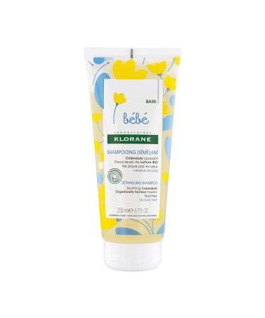Klorane - Baby Detangling Shampoo with Soothing Calendula - Infant & Baby from birth - Delicate Hair biodegradable - 200ml