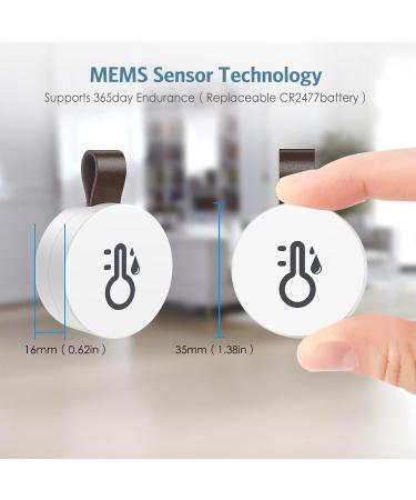 Ankilo Wireless Thermometer Hygrometer - Accurate Temperature & Humidity Sensor with Data Export for Home Garage Greenhouse & Baby Room (2 Pack) - Buy Online on SooperMarket.com