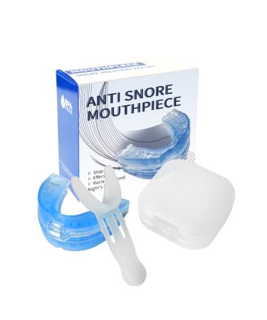 Anti Snoring Devices Adjustable Mouth Guard for Grinding Teeth Upgraded Effective Snoring Solution Snore Guard Anti-snoring Device Sleep Apnea Mouth Guard for Man and Women blue (Blue)