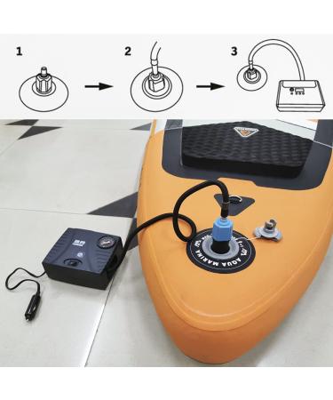 Paddle Board Pump Adapter | FIPASEN Air Pump Adaptor with 4 Valve Nozzles | for Inflatable Boat, SUP, Bed | Compressor Converter - Blue - Buy Online on SooperMarket.com