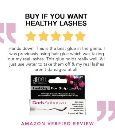 Ardell LashGrip Dark Adhesive for Strip Lashes - 0.25 oz (7g) | Long-Lasting Hold - Buy Online on SooperMarket.com