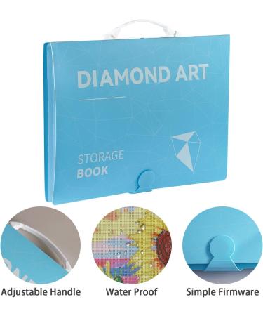 TTPOLONG A3 Diamond Painting Storage Book - Blue Diamond Art Portfolio with 30 Clear Plastic Sleeves - 16.8X12.5 Inch Organizer for Diamond Painting Supplies - Buy Online on SooperMarket.com