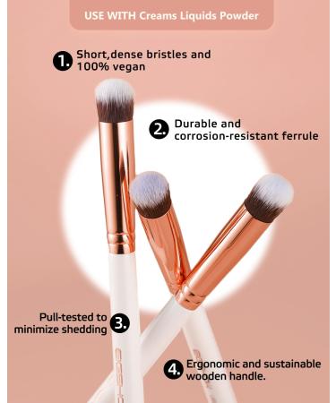 Best Eyeshadow Primer & Crease Brush - Ivory E802H | International Shipping Available - Buy Online on SooperMarket.com