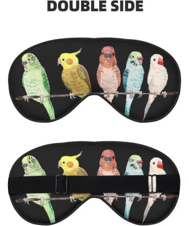 Buy SSIMOO Colorful Parrots Soft Sleep Eye Mask | Breathable Female Eye Patch for Travel & Relaxation - Black - International Shipping Available - Buy Online on SooperMarket.com